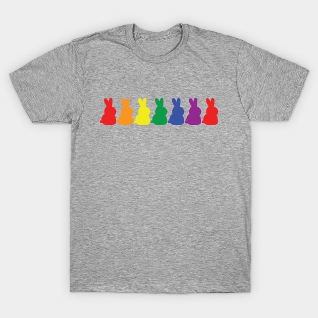 Colorful Bunnies Pride Rainbow T-Shirt by ellenhenryart